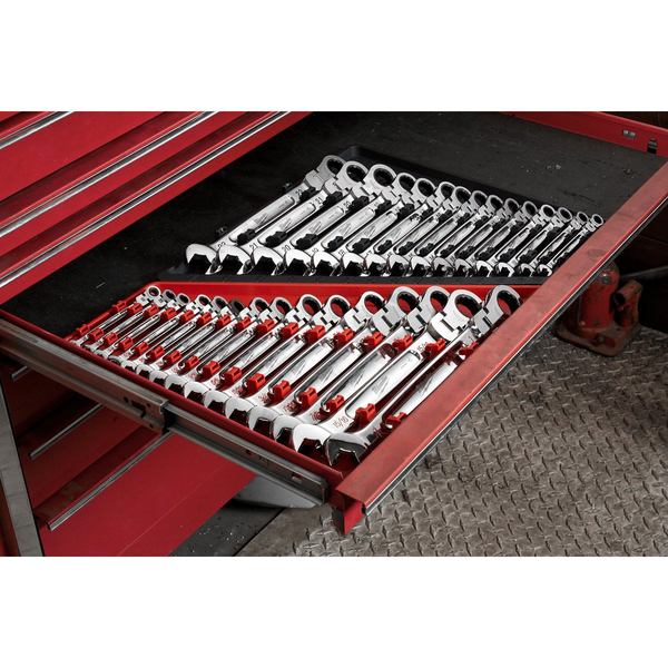 15 pc. Metric Flex Head Ratcheting Combination Wrench Set