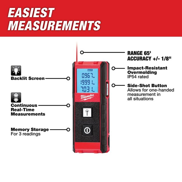65' Laser Distance Meter