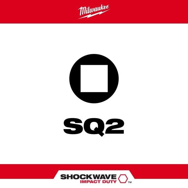 SHOCKWAVE 2âImpact Square Recess #2 Power Bits (25 PK)