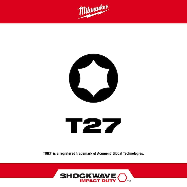 6 in. TORX T27 SHOCKWAVE Impact Duty Power Bit (10 pk)
