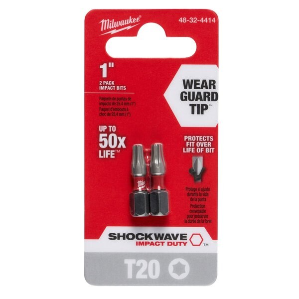 SHOCKWAVE Impact Torx T20 Insert Bits (2 PK)