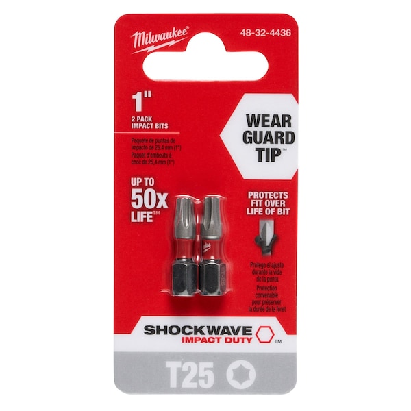 SHOCKWAVE Impact Torx T25 Insert Bits (2 PK)