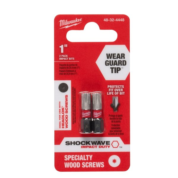 SHOCKWAVE Insert Bits for HeadLOK Wood Screws (2PK)