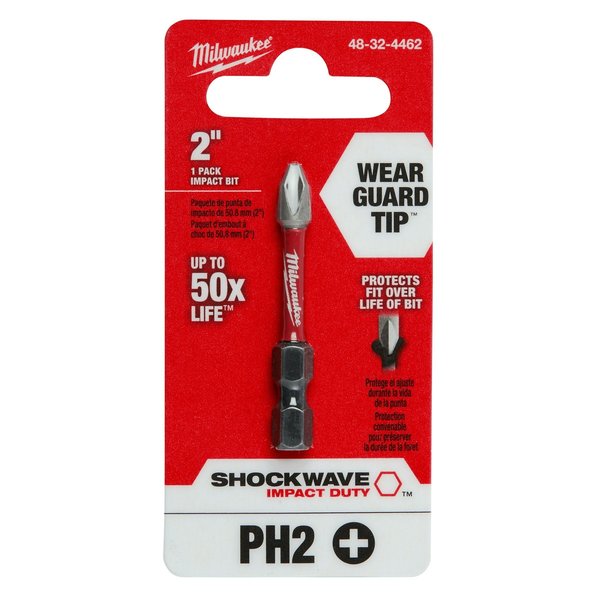 SHOCKWAVE 2 in Phillips #2 Impact Duty Power Bit, 1-Piece