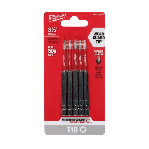 3-1/2 in. TORX T10 SHOCKWAVE Impact Duty Power Bit (5 pk)