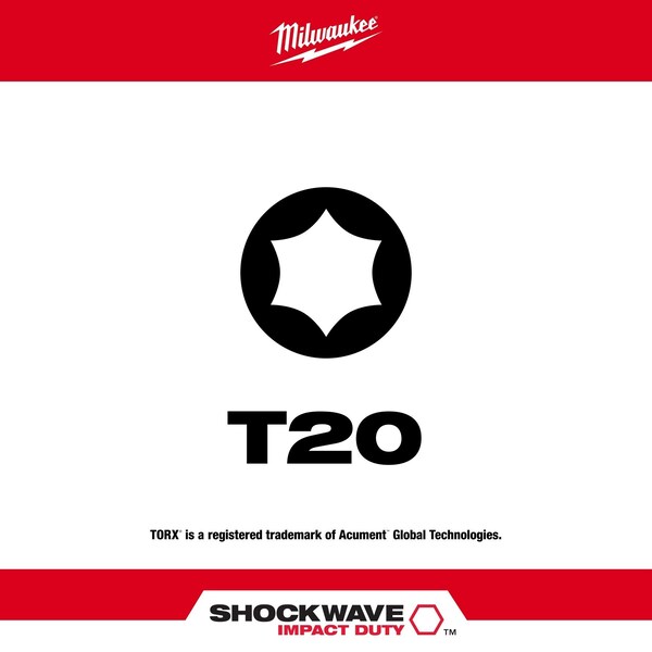 3-1/2 in. TORX T20 SHOCKWAVE Impact Duty Power Bit (5 pk)