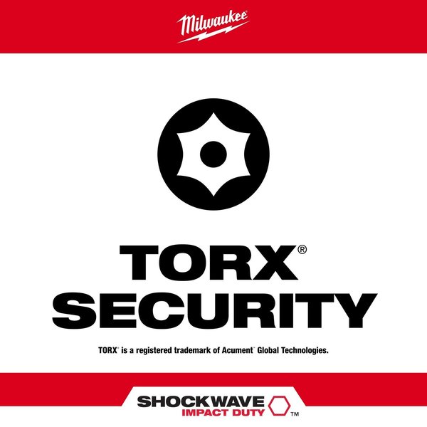 SHOCKWAVE Torx Security Insert Bit Set - 10PC