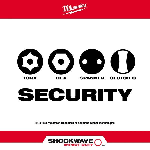 SHOCKWAVE Impact Â Security Insert Bit Set - 9PC