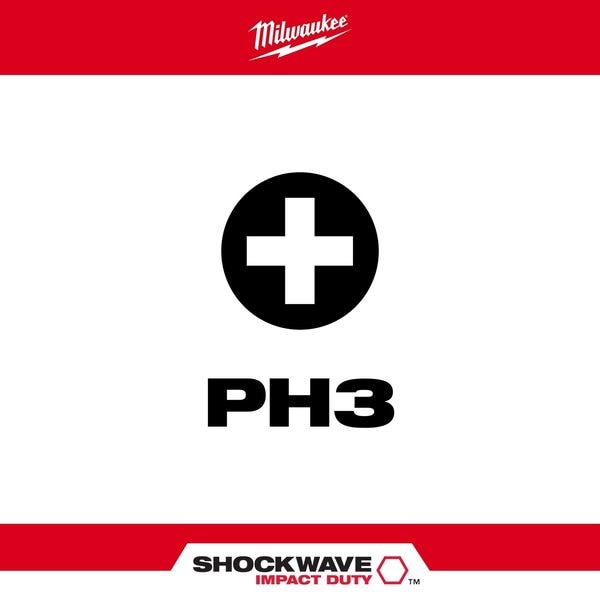 2 in. Phillips #3 SHOCKWAVE Impact Duty Power Bit (5 pk)