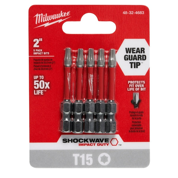 2 in. TORX T15 SHOCKWAVE Impact Duty Power Bit (5 pk)