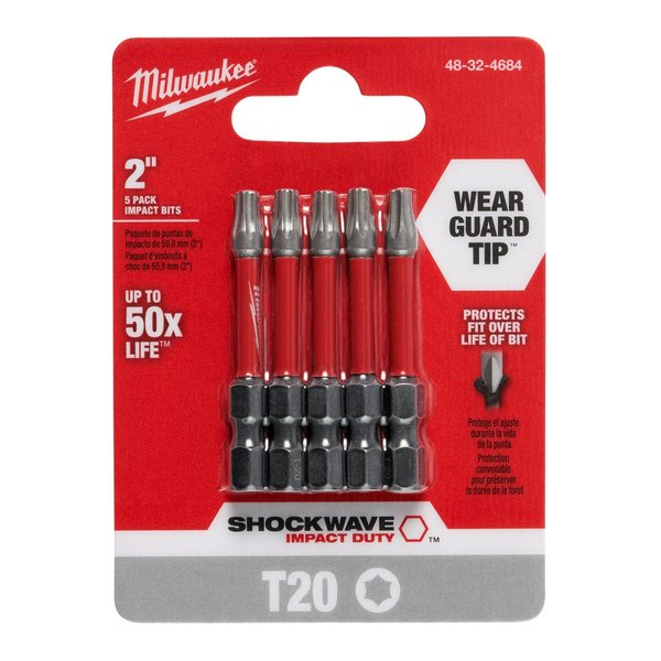 2 in. TORX T20 SHOCKWAVE Impact Duty Power Bit (5 pk)