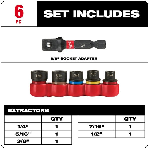 Shockwave Impact Extractor Set - 6PC
