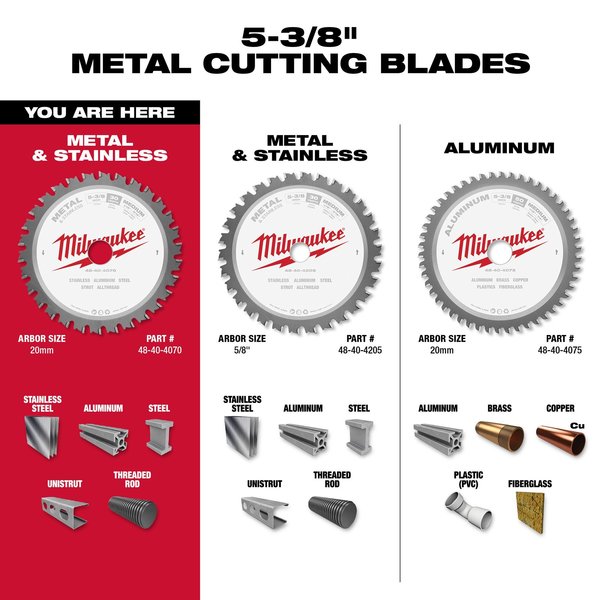 5 3/8 in Metal & Stainless Cutting Circular Saw Blade (25/32 in Arbor)