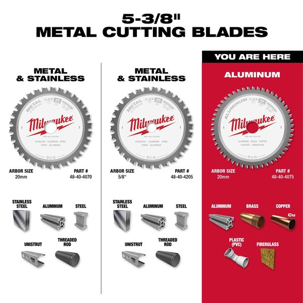 5 3/8 in Aluminum Cutting Circular Saw Blade (25/32 in Arbor)