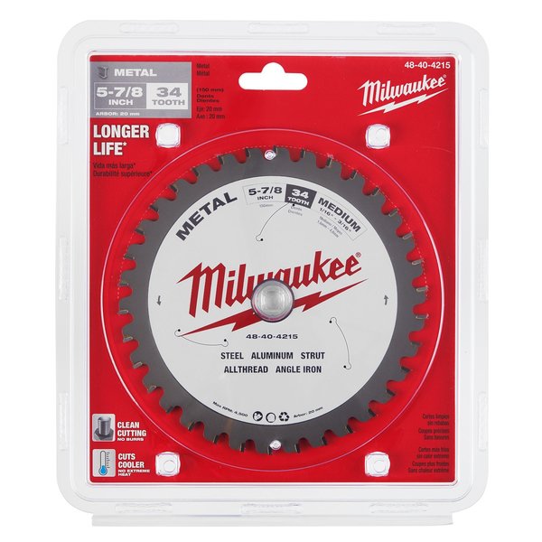 5 7/8 in. 34 Tooth Metal Cutting Circular Saw Blade (20mm Arbor)