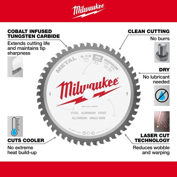 6 1/2 in. 48 Tooth Metal Cutting Circular Saw Blade (5/8 in. Arbor)