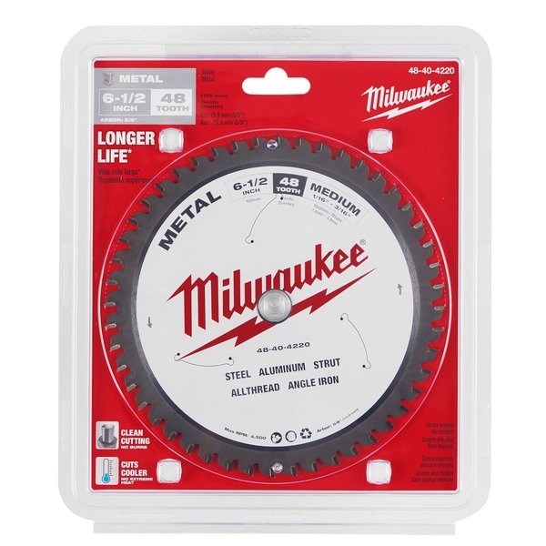 6 1/2 in. 48 Tooth Metal Cutting Circular Saw Blade (5/8 in. Arbor)