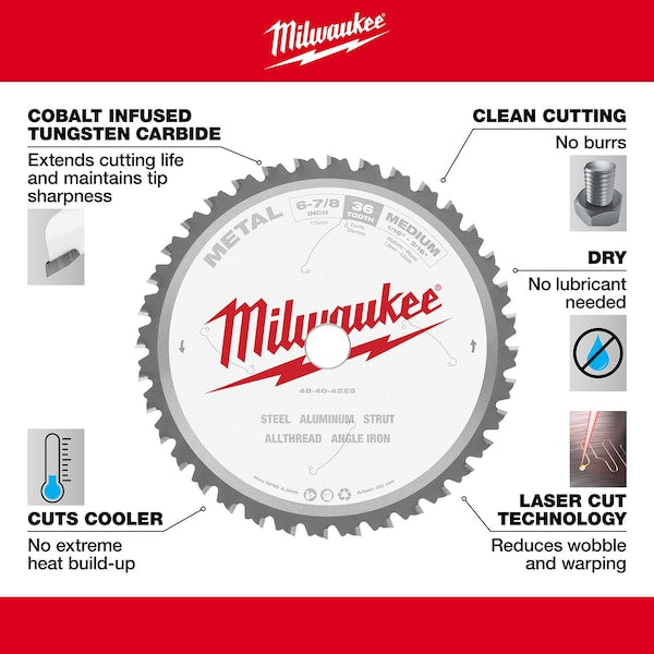 6 7/8 in. 36 Tooth Metal Cutting Circular Saw Blade (20mm Arbor)
