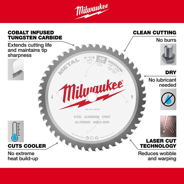 7 1/4 in. 48 Tooth Metal Cutting Circular Saw Blade (5/8 in. Arbor)