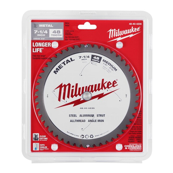 7 1/4 in. 48 Tooth Metal Cutting Circular Saw Blade (5/8 in. Arbor)