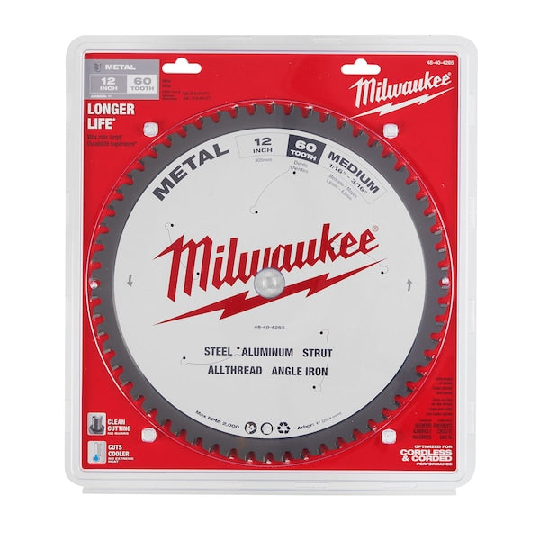12 in. 60 Tooth Metal Cutting Circular Saw Blade (1 in. Arbor)
