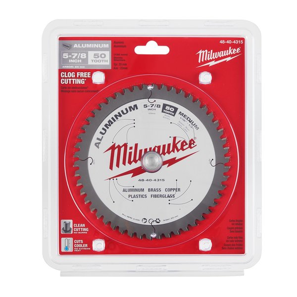 5 7/8 in. 50 Tooth Aluminum Cutting Circular Saw Blade (20mm Arbor)