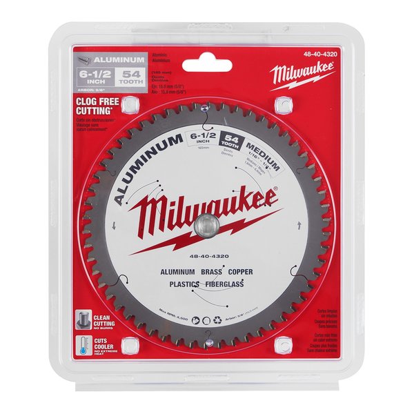 6 1/2 in. 54 Tooth Aluminum Cutting Circular Saw Blade (5/8 in. Arbor)