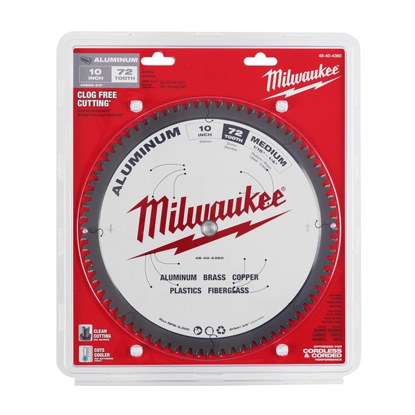 10 in. 72 Tooth Aluminum Cutting Circular Saw Blade (5/8 in. Arbor)