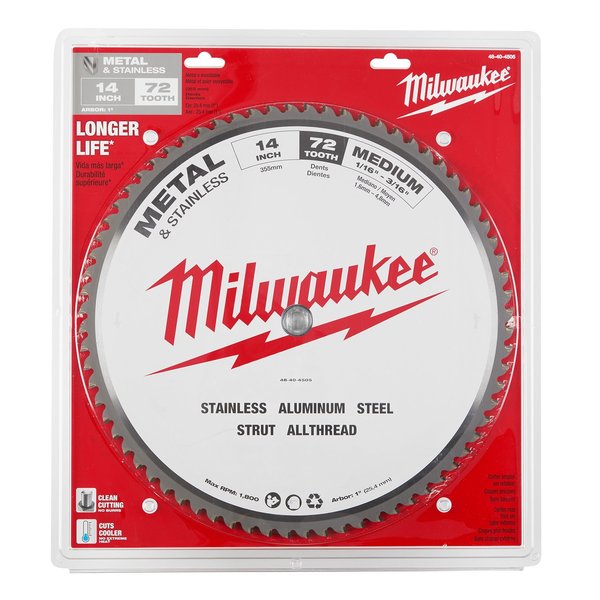 14 in Metal & Stainless Cutting Circular Saw Blade (1 in Arbor)