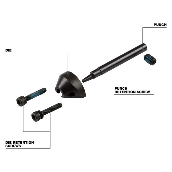 Punch and Die Set for M12 FUEL 16 Gauge Nibbler