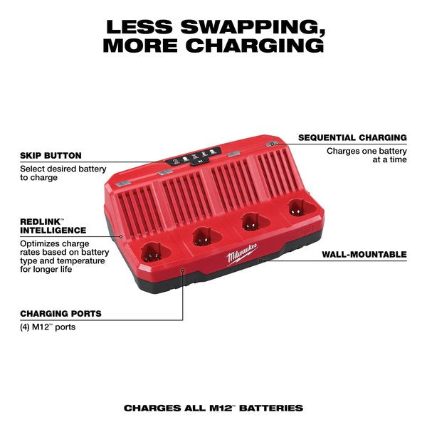 M12 Four Bay Sequential Charger