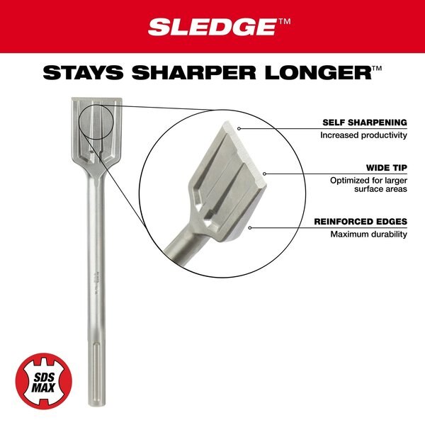 SDS-MAX SLEDGE Scraping Chisel