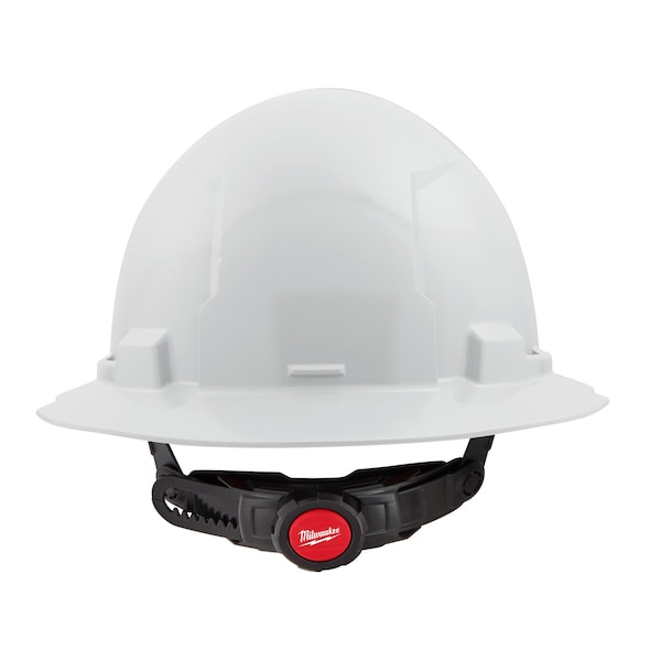 Full Brim White Full Brim Hard Hat w/6pt Ratcheting Suspension - Type 1, Class E, Type 1, Class E