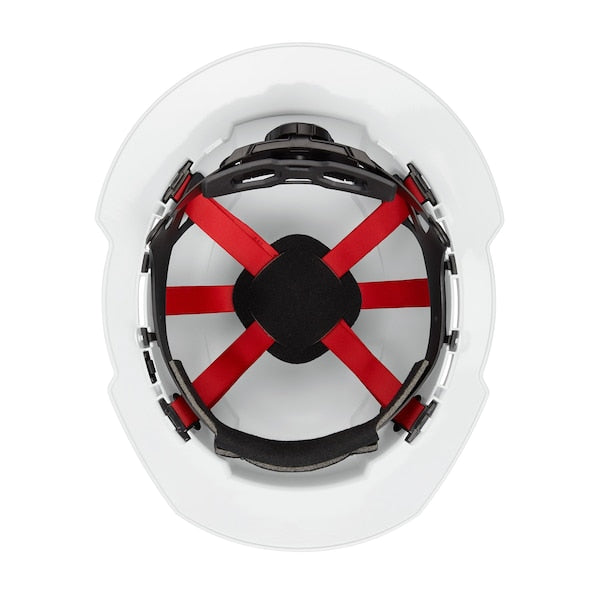 Full Brim White Full Brim Hard Hat w/6pt Ratcheting Suspension - Type 1, Class E, Type 1, Class E