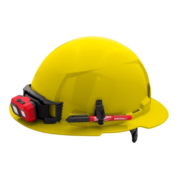 Full Brim Yellow Full Brim Hard Hat w/6pt Ratcheting Suspension - Type 1, Class E, Type 1, Class E