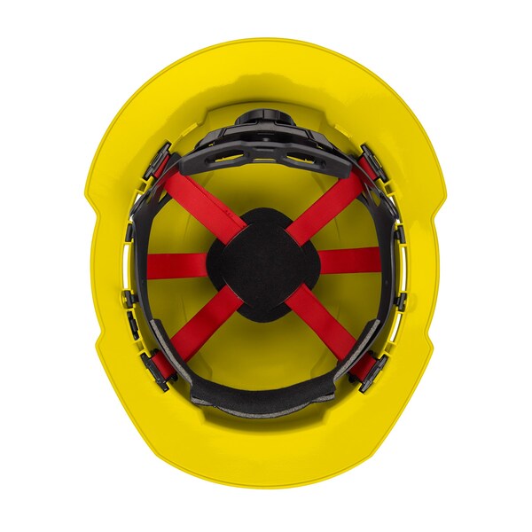 Full Brim Yellow Full Brim Hard Hat w/6pt Ratcheting Suspension - Type 1, Class E, Type 1, Class E