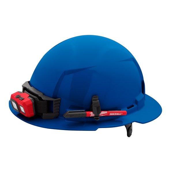Full Brim Blue Full Brim Hard Hat w/6pt Ratcheting Suspension - Type 1, Class E, Type 1, Class E