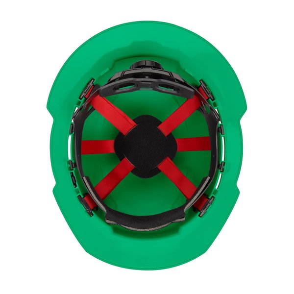 Full Brim Green Full Brim Hard Hat w/6pt Ratcheting Suspension - Type 1, Class E, Type 1, Class E