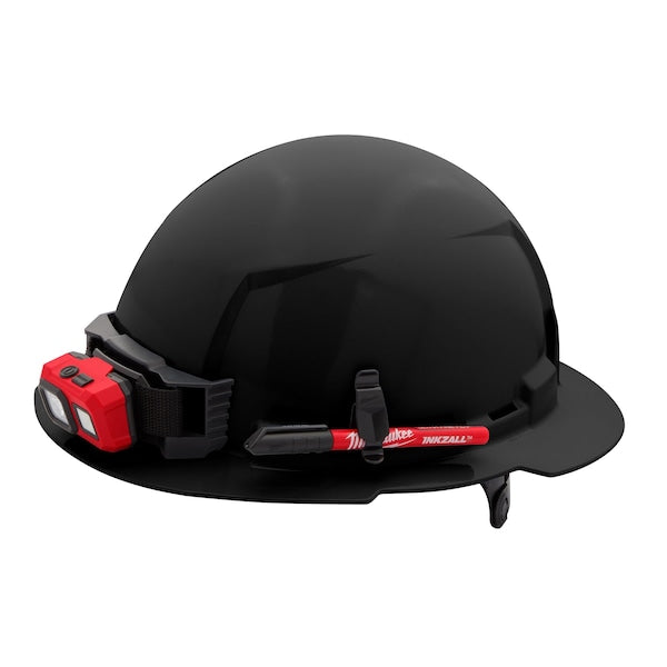 Full Brim Black Full Brim Hard Hat w/6pt Ratcheting Suspension - Type 1, Class E, Type 1, Class E