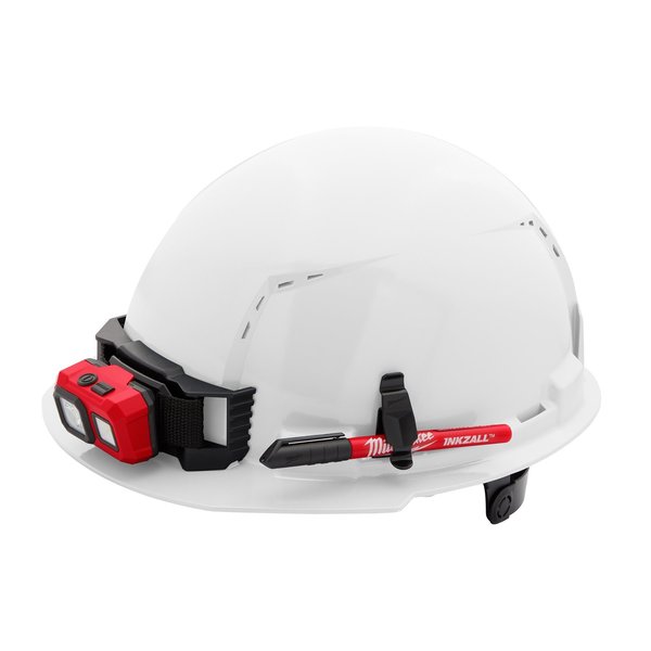 Front Brim White Front Brim Vented Hard Hat w/6pt Ratcheting Suspension - Type 1, Class C