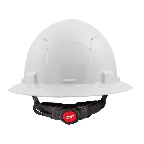 Full Brim White Full Brim Vented Hard Hat w/6pt Ratcheting Suspension - Type 1, Class C