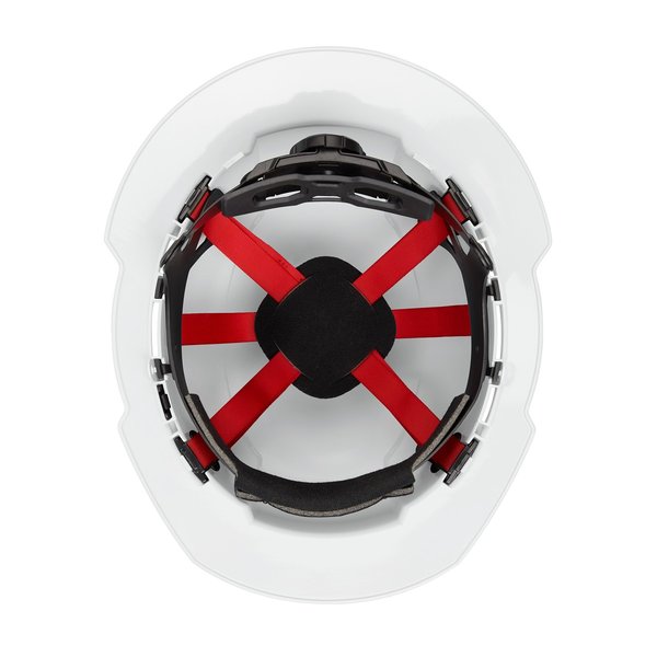 Full Brim White Full Brim Vented Hard Hat w/6pt Ratcheting Suspension - Type 1, Class C