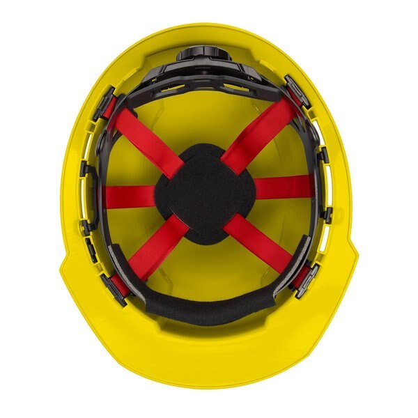 Front Brim Yellow Front Brim Vented Hard Hat w/6pt Ratcheting Suspension - Type 1, Class C