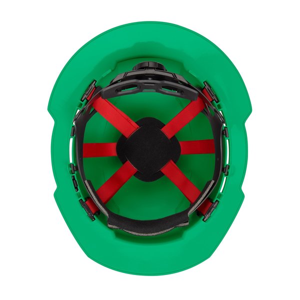 Full Brim Green Full Brim Vented Hard Hat w/6pt Ratcheting Suspension - Type 1, Class C