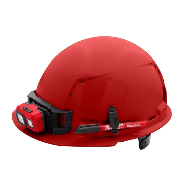 Front Brim Red Front Brim Vented Hard Hat w/6pt Ratcheting Suspension - Type 1, Class C