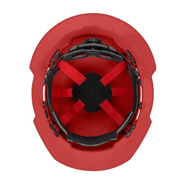 Full Brim Red Full Brim Vented Hard Hat w/6pt Ratcheting Suspension - Type 1, Class C