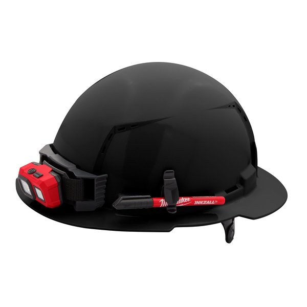 Full Brim Black Full Brim Vented Hard Hat w/6pt Ratcheting Suspension - Type 1, Class C