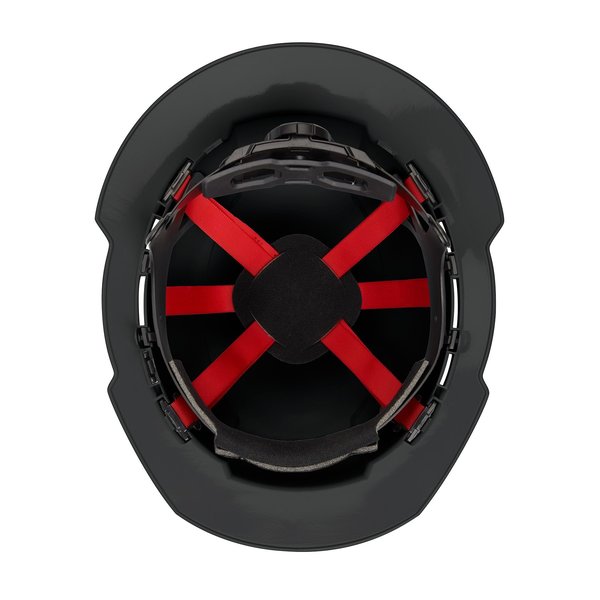 Full Brim Black Full Brim Vented Hard Hat w/6pt Ratcheting Suspension - Type 1, Class C