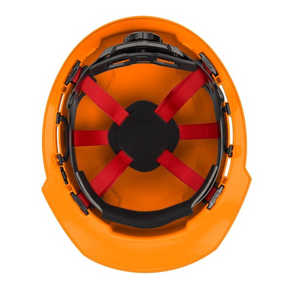 Front Brim Orange Front Brim Vented Hard Hat w/6pt Ratcheting Suspension - Type 1, Class C
