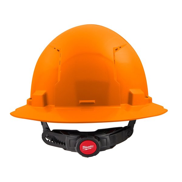 Full Brim Orange Full Brim Vented Hard Hat w/6pt Ratcheting Suspension - Type 1, Class C